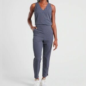 NWT Athleta Brooklyn Textured Jumpsuit, Size 4, Violet